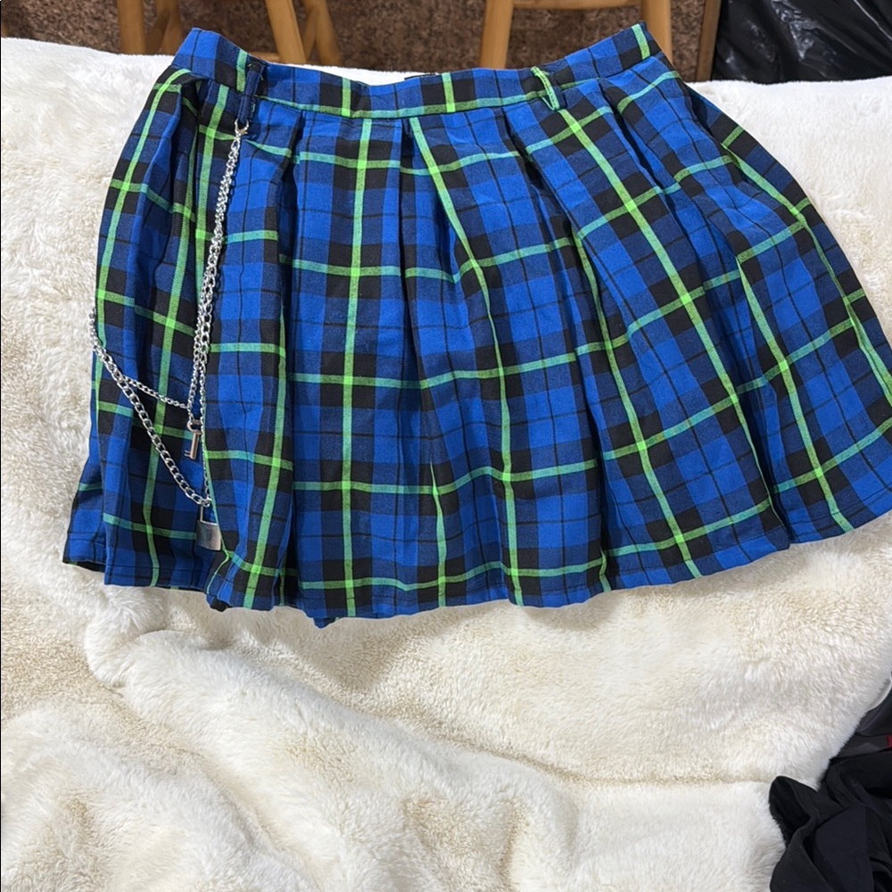 Blue Plaid Women's Skirt